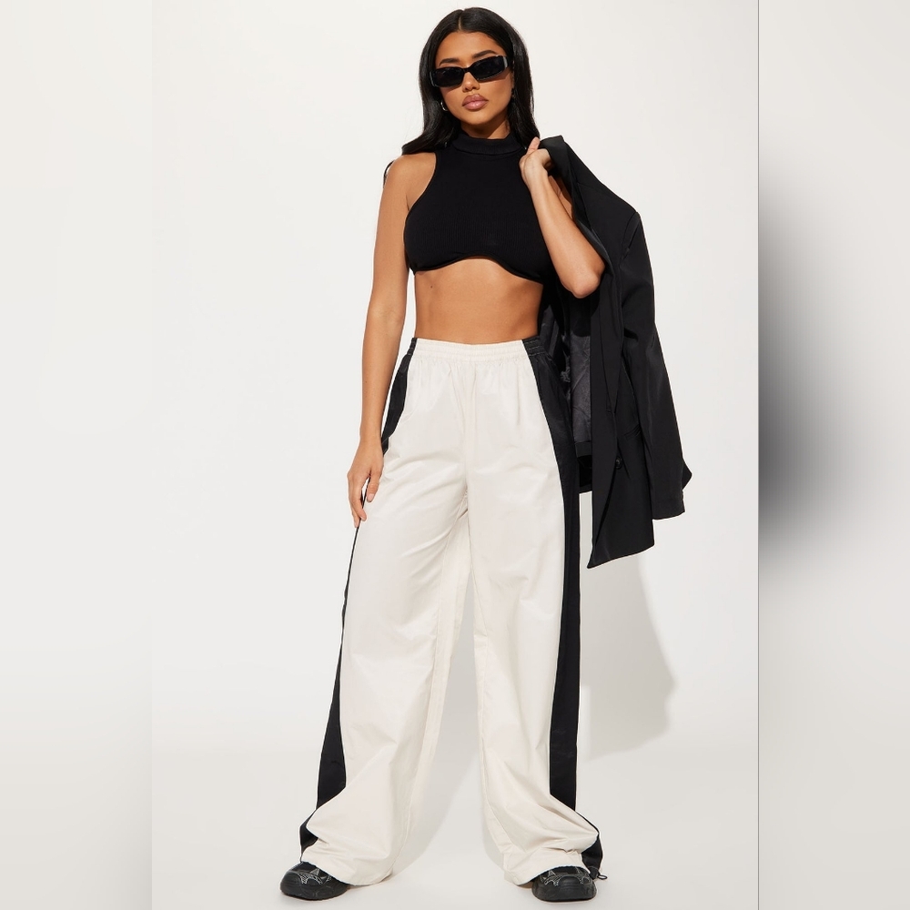 Fashion Nova BRITTANY Windbreaker Colorblock Track Pants SZ LG